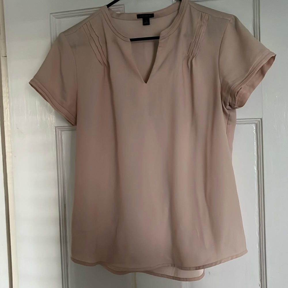 Pinky/cream short sleeve blouse